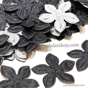 شکوفه پارچه ای ساتن مشکی