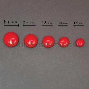 دکمه 5 سايز ساده گرد قرمز